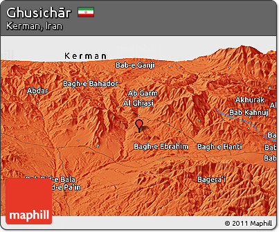 Political Panoramic Map of Ghusichār