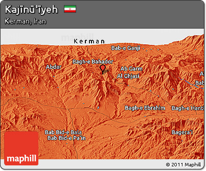 Political Panoramic Map of Kajīnū'īyeh