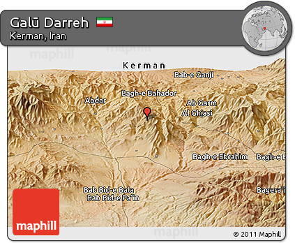 Satellite Panoramic Map of Galū Darreh