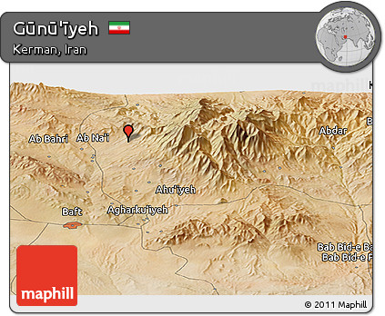 Satellite Panoramic Map of Gūnū'īyeh