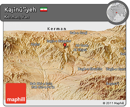 Satellite Panoramic Map of Kajīnū'īyeh