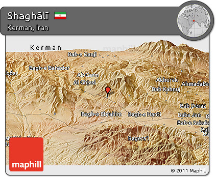 Satellite Panoramic Map of Shaghālī