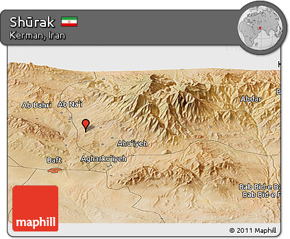 Satellite Panoramic Map of Shūrak