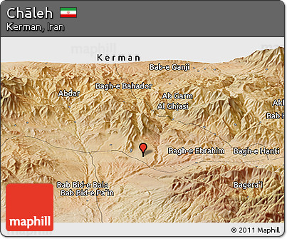 Satellite Panoramic Map of Chāleh