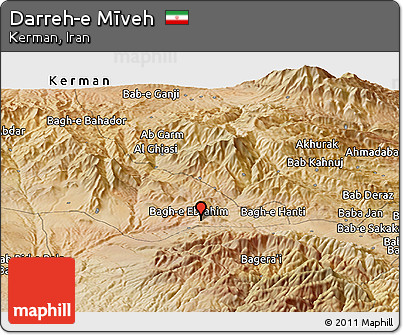 Satellite Panoramic Map of Darreh-e Mīveh