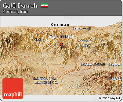 Satellite Panoramic Map of Galū Darreh