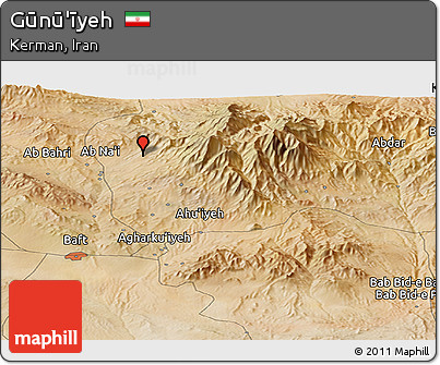 Satellite Panoramic Map of Gūnū'īyeh