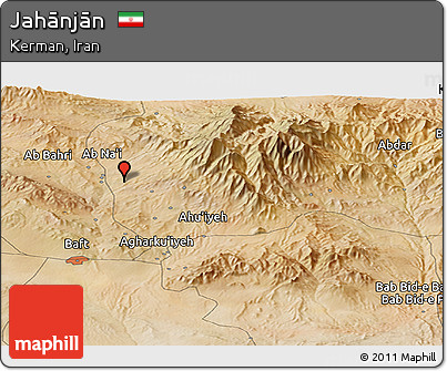Satellite Panoramic Map of Jahānjān