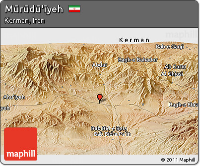 Satellite Panoramic Map of Mūrūdū'īyeh