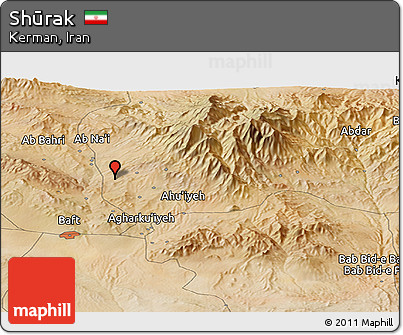 Satellite Panoramic Map of Shūrak