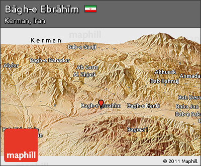 Satellite Panoramic Map of Bāgh-e Ebrāhīm