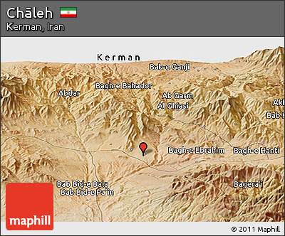 Satellite Panoramic Map of Chāleh