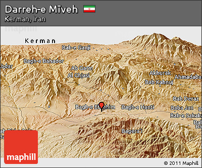 Satellite Panoramic Map of Darreh-e Mīveh