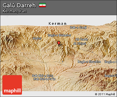 Satellite Panoramic Map of Galū Darreh