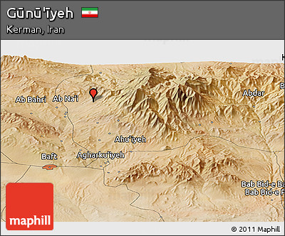 Satellite Panoramic Map of Gūnū'īyeh