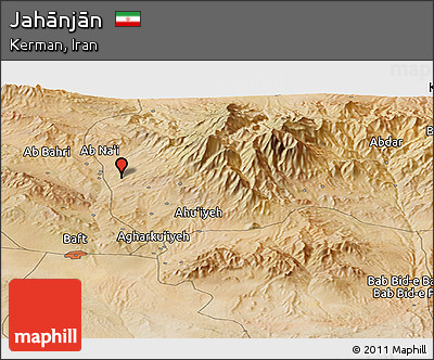 Satellite Panoramic Map of Jahānjān