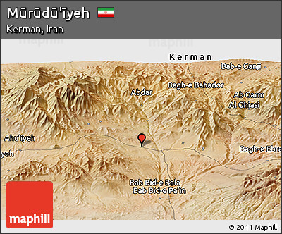 Satellite Panoramic Map of Mūrūdū'īyeh