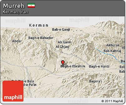 Shaded Relief Panoramic Map of Murreh