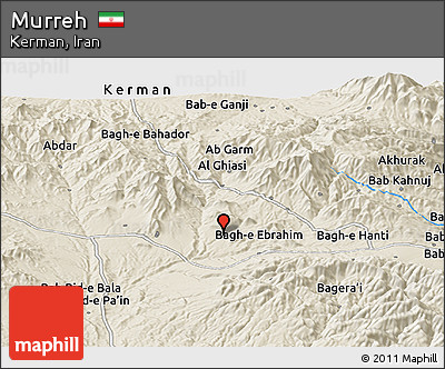 Shaded Relief Panoramic Map of Murreh