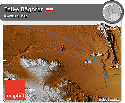 Physical 3D Map of Tall-e Bāghfar