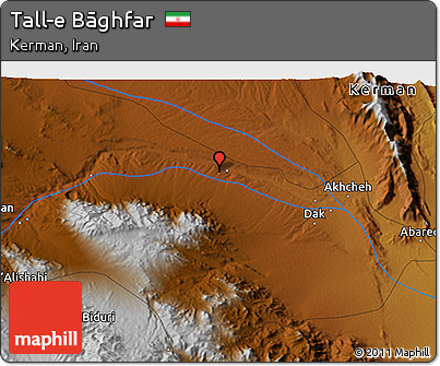 Physical 3D Map of Tall-e Bāghfar
