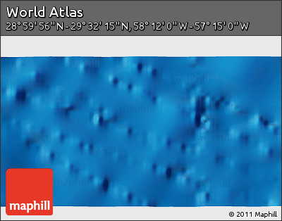 Physical 3D Map of the Area around 29° 16' 6" N, 57° 43' 30" W