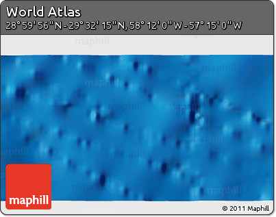 Physical 3D Map of the Area around 29° 16' 6" N, 57° 43' 30" W