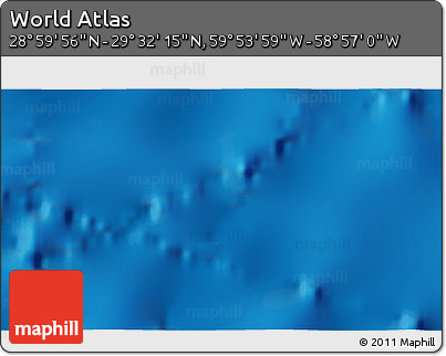 Physical 3D Map of the Area around 29° 16' 6" N, 59° 25' 29" W