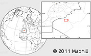 Blank Location Map of the area around 29° 16' 6" N, 5° 1' 30" W