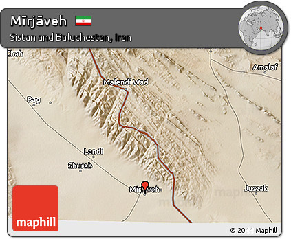 Satellite 3D Map of Mīrjāveh