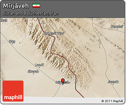 Satellite 3D Map of Mīrjāveh