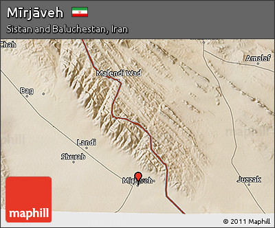 Satellite 3D Map of Mīrjāveh