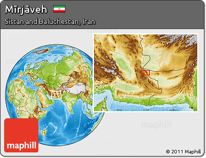 Physical Location Map of Mīrjāveh