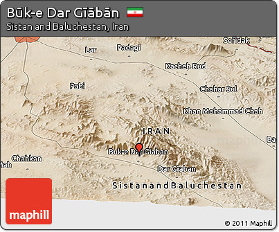 Satellite Panoramic Map of Būk-e Dar Gīābān