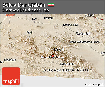 Satellite Panoramic Map of Būk-e Dar Gīābān
