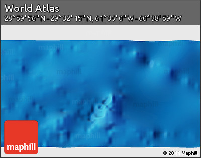 Physical 3D Map of the Area around 29° 16' 6" N, 61° 7' 30" W