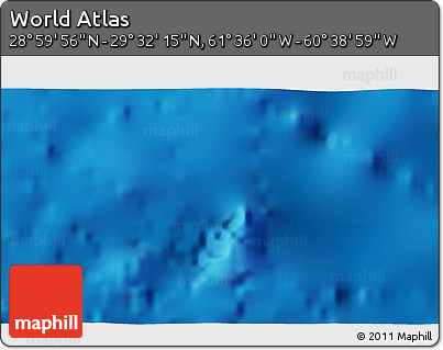 Physical 3D Map of the Area around 29° 16' 6" N, 61° 7' 30" W