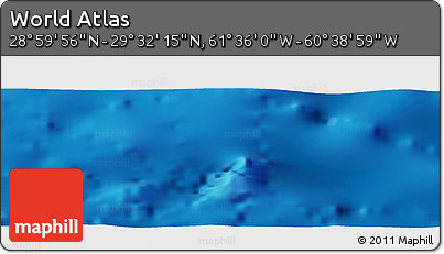 Physical Panoramic Map of the Area around 29° 16' 6" N, 61° 7' 30" W