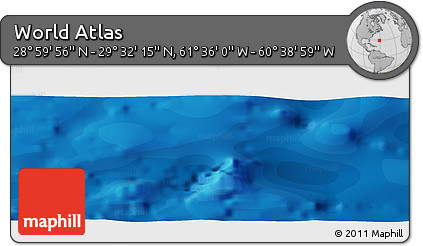 Political Panoramic Map of the Area around 29° 16' 6" N, 61° 7' 30" W