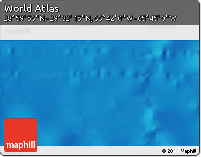 Shaded Relief 3D Map of the Area around 29° 16' 6" N, 66° 13' 29" W