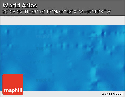 Shaded Relief 3D Map of the Area around 29° 16' 6" N, 66° 13' 29" W