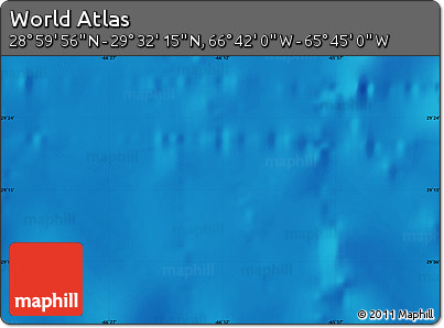 Physical Map of the Area around 29° 16' 6" N, 66° 13' 29" W