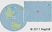 Savanna Style Location Map of the area around 29° 16' 6" N, 69° 37' 30" W, hill shading
