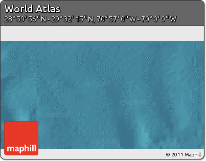 Satellite 3D Map of the Area around 29° 16' 6" N, 70° 28' 29" W