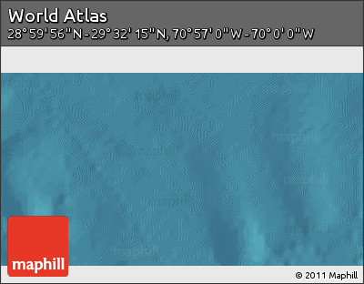 Satellite 3D Map of the Area around 29° 16' 6" N, 70° 28' 29" W