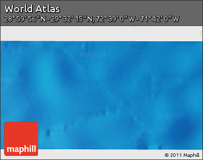 Shaded Relief 3D Map of the Area around 29° 16' 6" N, 72° 10' 30" W
