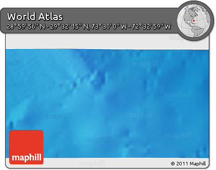 Physical 3D Map of the Area around 29° 16' 6" N, 73° 1' 30" W