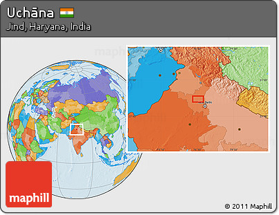 Political Location Map of Uchāna