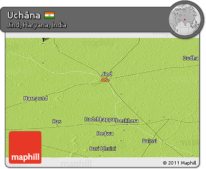 Physical Panoramic Map of Uchāna
