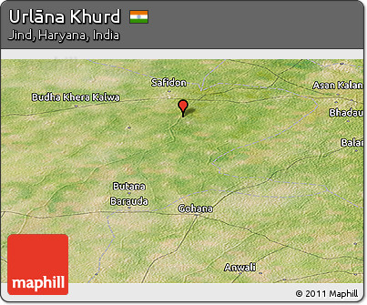 Satellite Panoramic Map of Urlāna Khurd